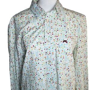 Moods Of Norway Button Up Shirt Mens Size M White Multi Balloons Long Sleeve
